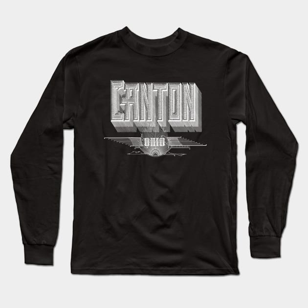 Vintage Canton, OH Long Sleeve T-Shirt by DonDota